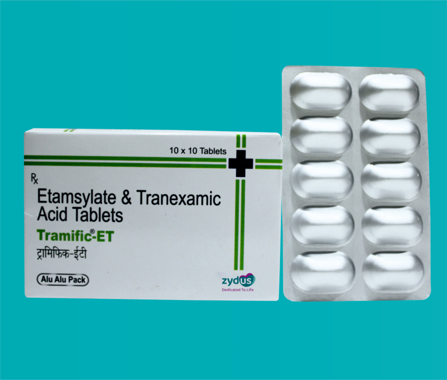 Tramific -ET Tabs (10 x 10 ) Etamsylate 250 mg + Tranexamic Acid 250 mg by Zydus