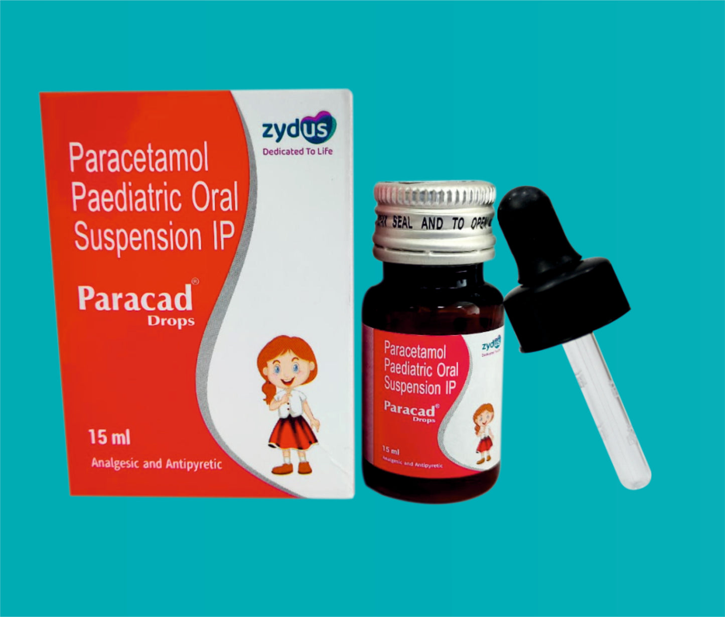 Paracad Drops- 15 ml (15 ml.) Paracetamol 100 mg by Zydus