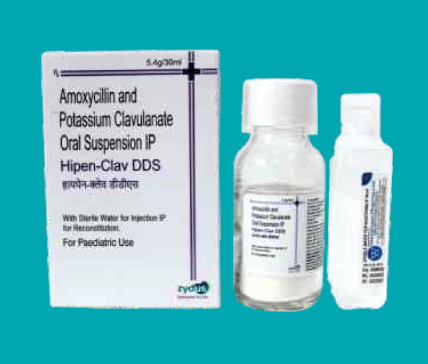 Hipen Clav DDS Sup 30 ml.
with WFI (30 ml ) (30 ml. ) Amoxicillin 400 mg + Clavulanic Acid 75 mg by Zydus