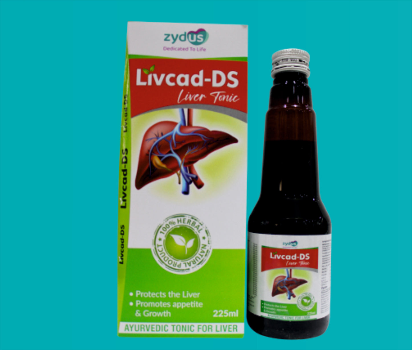 Livcad- DS Liver Tonic 225 ml (An Ayurvedic Formulation) (225 ml. ) Livcad- Ds Liver Tonic 225 Ml (An Ayurvedic Formulation) by Zydus
