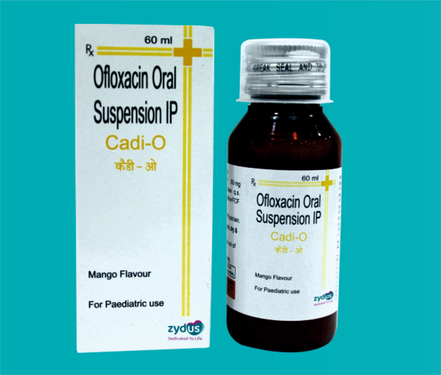CADI - O SUSPENSION (1 X 60 ML) Ofloxacin 50 mg by Zydus