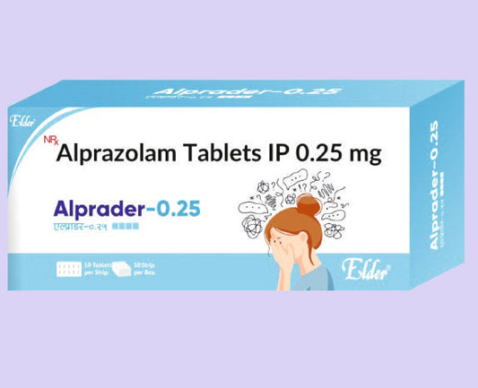 ALPRADER 0.25 TABS 10'S ( Alprazolam 0.25mg ) by Elder