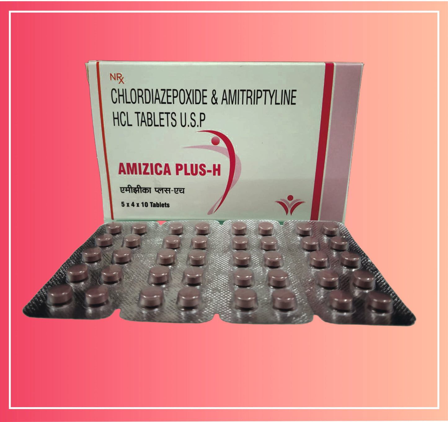 Klordiazepoksit 5, Amitriptilin HCl 12.5 Dellwich tarafından 5x4x10 Tabletlik ambalaj