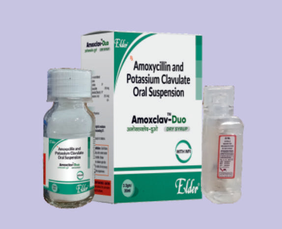 أموكسيكلاف ديو (العادي) مسحوق معلق+ماء للحقن 30مل (أموكسيسيلين 200 ملغ، حمض الكلافولانيك 28.5 ملغ) من إنتاج إلدر