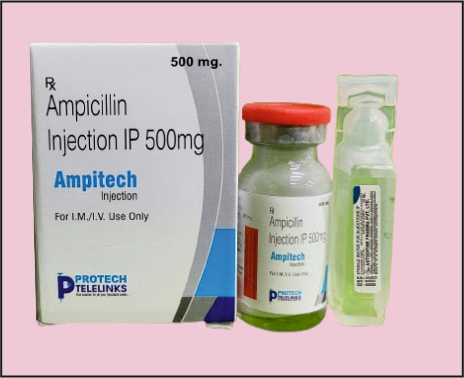 AMPITECH 500 MG VİAL (Ampisilin (500Mg)) Protech tarafından