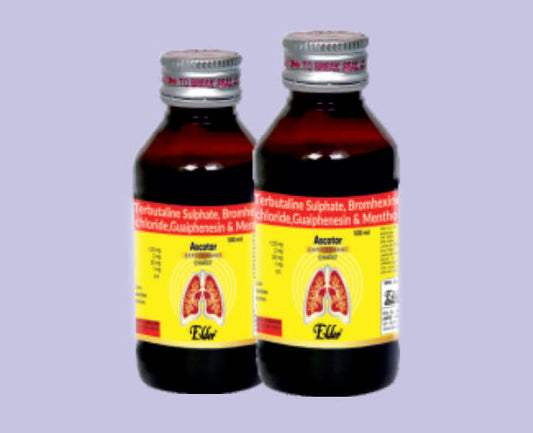 ASCOTOR ŞURUP 100ML (Terbutalin 1.25mg, Bromheksin 2mg, Guaifenesin 50mg, Mentol 1mg) Elder
