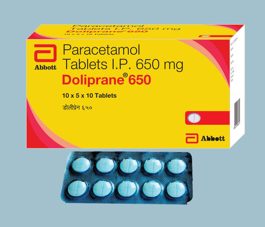 Doliprane 650mg Tablet (10 Tablet) (Parasetamol 650mg) - Abbott