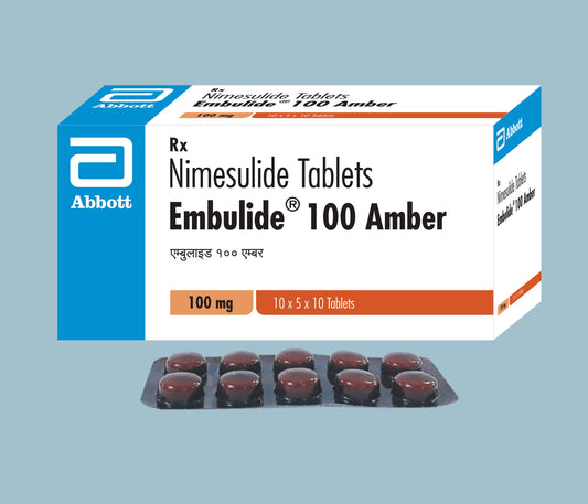 Embulide 100 Amber Tablet (10 Tablet) (Nimesulide 100mg) - Abbott