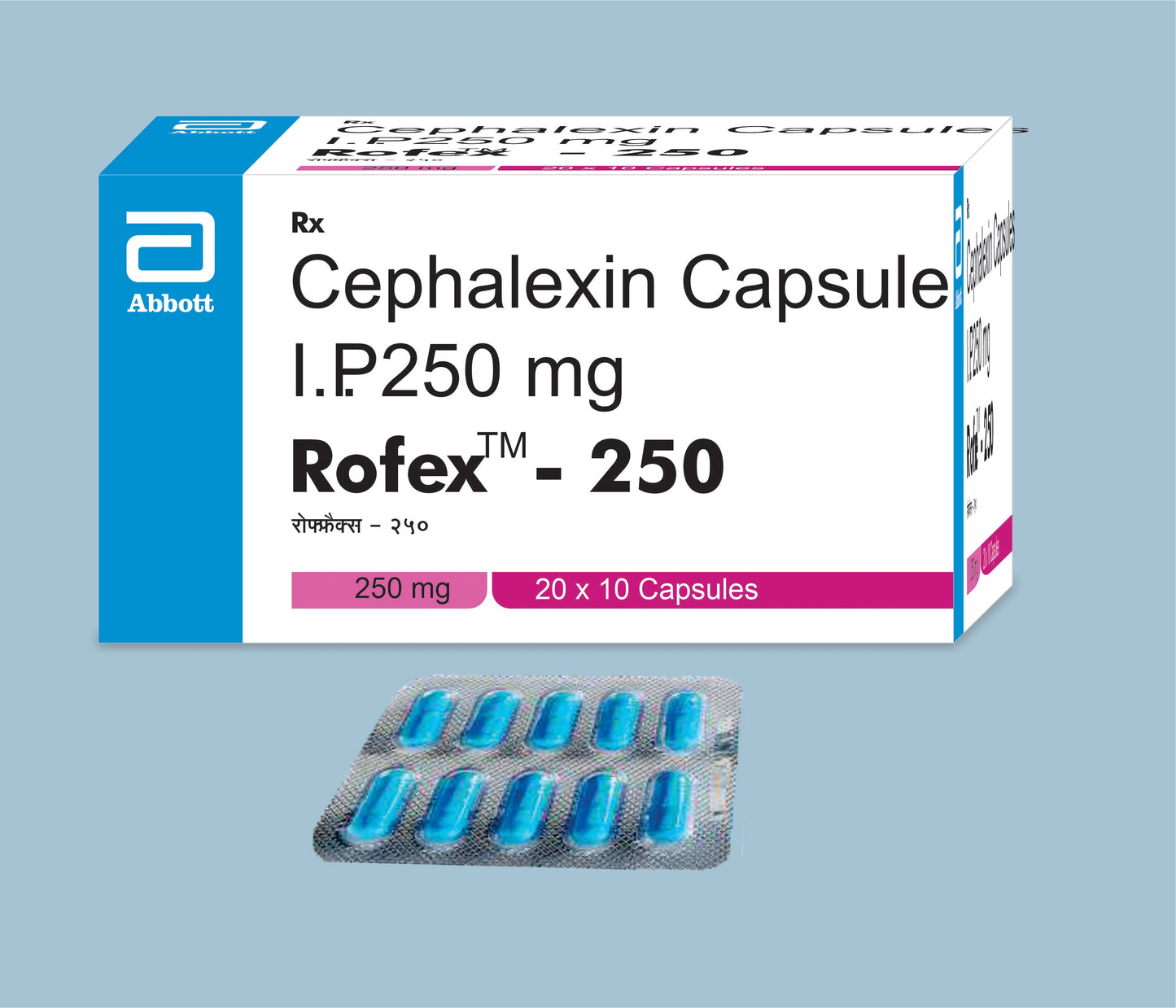Rofex 250mg Capsules (10 Caps) (Cephalexin 250mg)  by Abbott