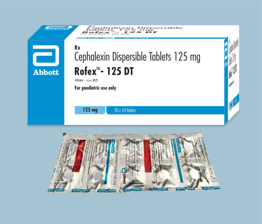 أقراص روفكس 125 ملجم القابلة للتشتت (10 أقراص) (سيفاليكسين أقراص قابلة للتشتت 125 ملجم) من أبوت