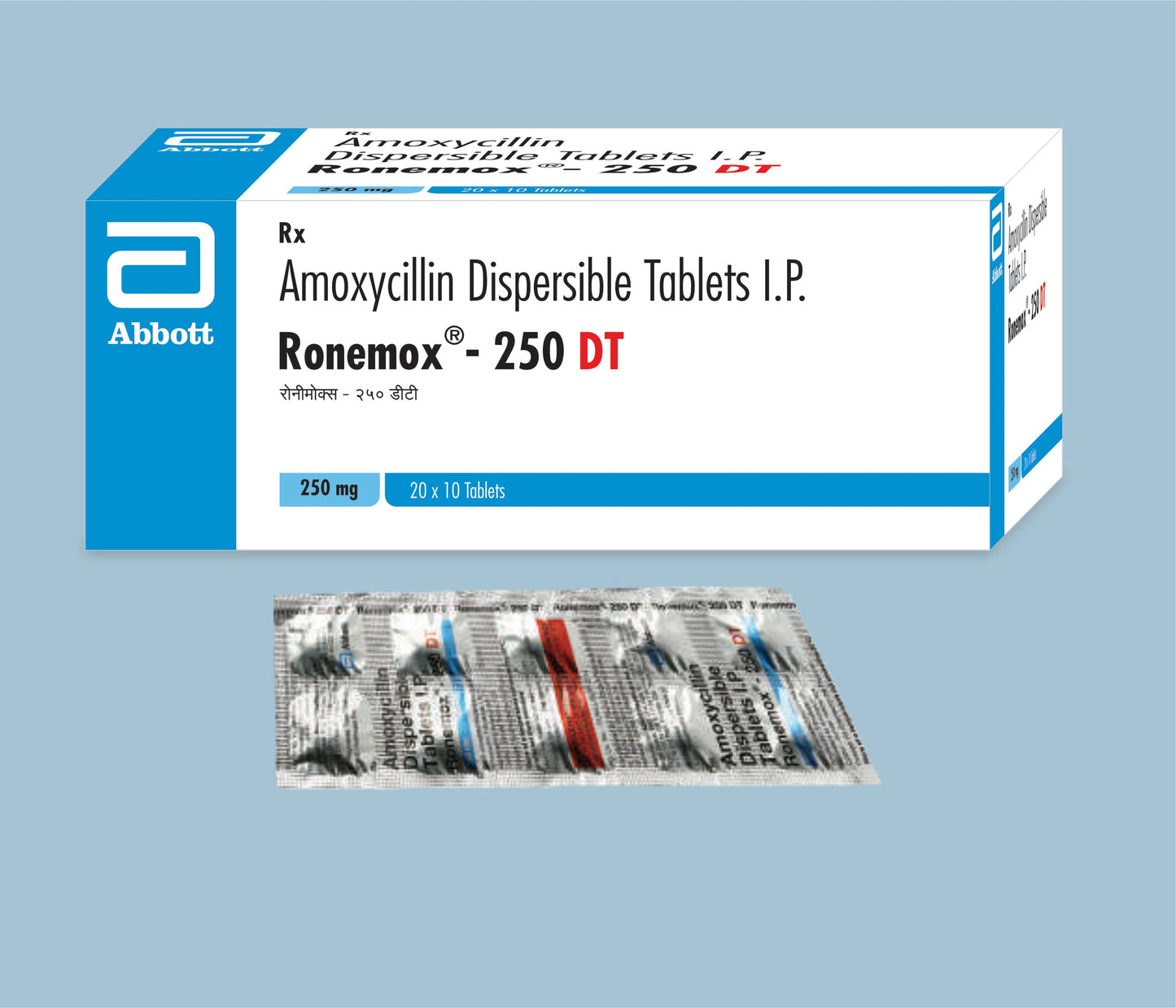 Ronemox 250 DT Tablets 10’S (10Tabs) (Amoxycillin Dispersible Tablets 250mg)  by Abbott