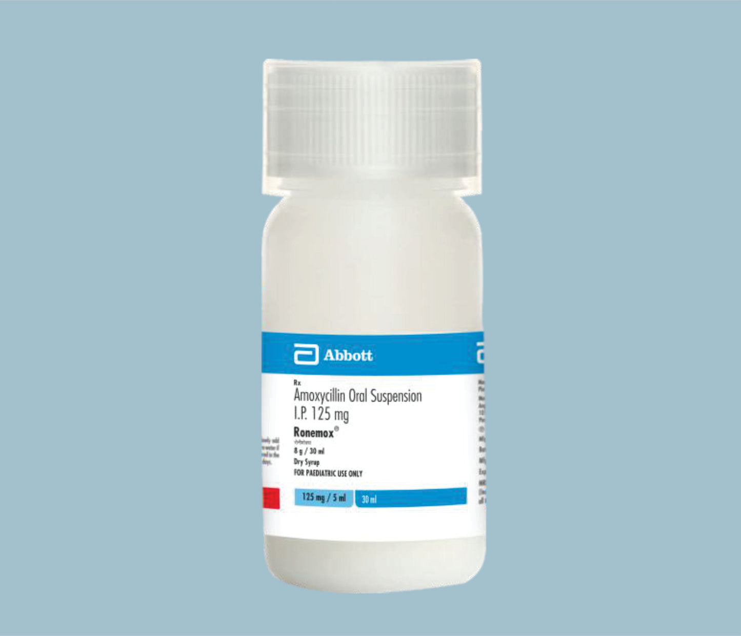 Ronemox Dry Syrup 30ml (30ml) (Amoxycillin Oral Suspension 125mg)  by Abbott