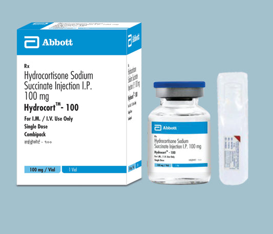 Hydrocort - 100 Enjeksiyon (Flakon+enjeksiyonluk su) (Hidrokortizon Sodyum 100mg) Abbott tarafından