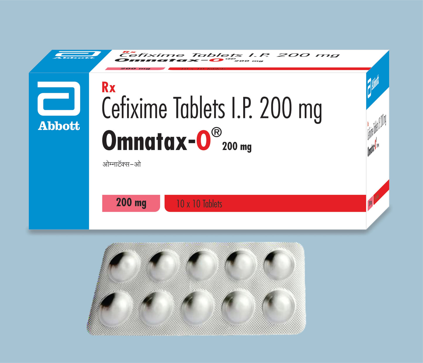 Omnatax O 200mg Tablets (10Tabs) (Cefixime 200mg)  by Abbott