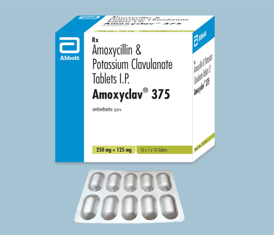 Amoxyclav 375 Tablet (10 Tablet) (Amoksisilin 250mg, Potasyum Klavulanat 125mg) Abbott Tarafından