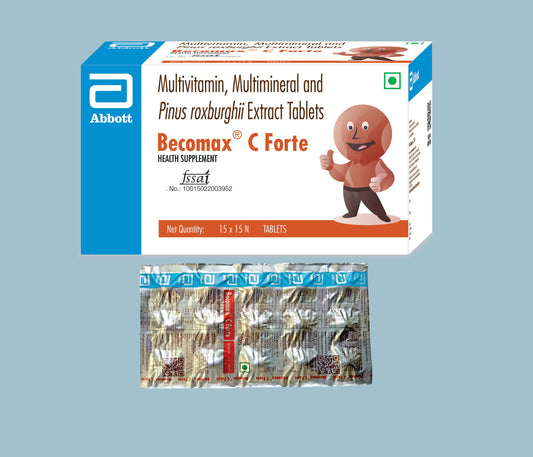Becomax C Forte Tablet (15 Tablet) (Multivitamin, Multimineral ve Pinus Roxburghii Ekstresi İçeren Takviye Edici Gıda) - Abbott