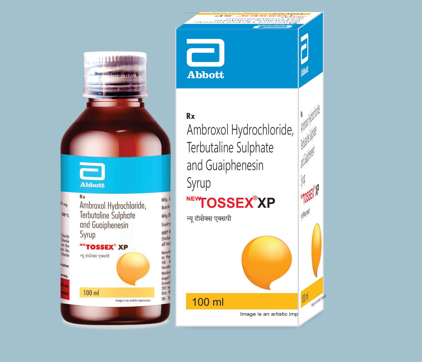 New Tossex XP (100ml) (Ambroxol Hydrochloride 15mg, Terbutaline Sulphate 1.25mg and Guaiphenesin 50mg)  by Abbott