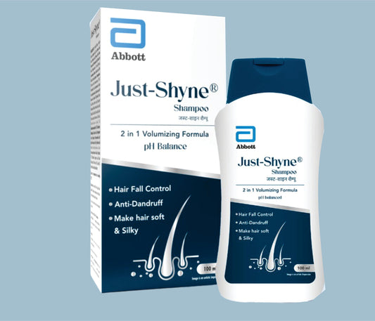 Just-Shyne Şampuan (100ml) (Sodyum Laureth Sülfat, Koko Betain, D-Pantenol, Buğday Tohumu Yağı, Jojoba Yağı ve E Vitamini Asetat) Abbott'tan