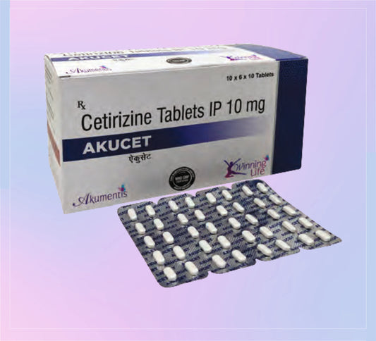 Akucet Tablet (Bl) 10x6x10 Cetirizine 10 Mg by Akumentis