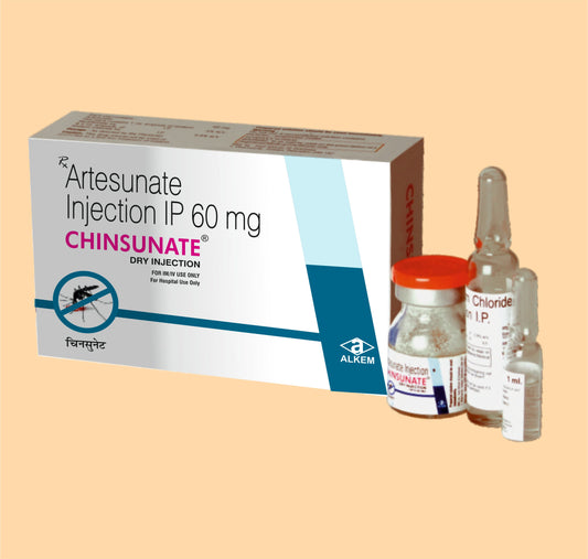 CHINSUNATE INJECTION (1ML) (1 ml Amp  Artesunate 60 mg + Sodium Bicarbonate 5% w/v + Sodium Chloride 0.9% w/v by Alkem