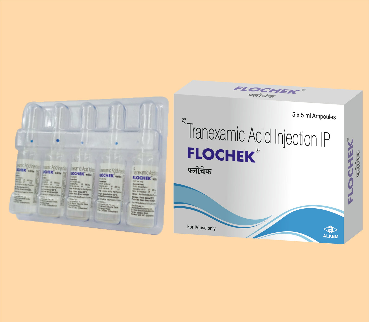 FLOCHEK INJ (5ML) (5ml  Tranexamic Acid 500 mg by Alkem