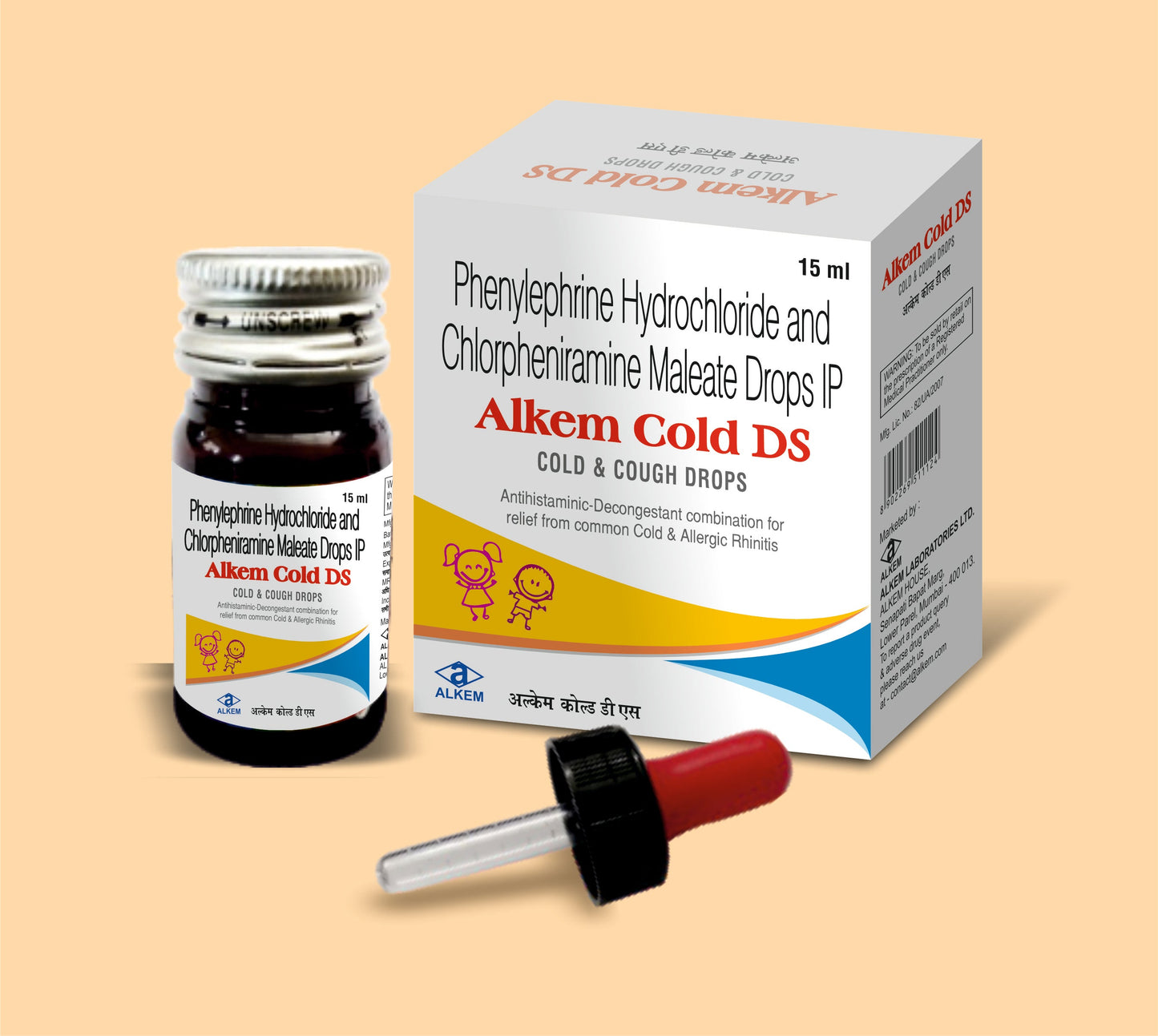 ALKEM COLD DS DROPS (15ML) (15 ML  Phenylephrine Hydrochloride 5 mg + Chlorpheniramine Maleate 2 mg by Alkem