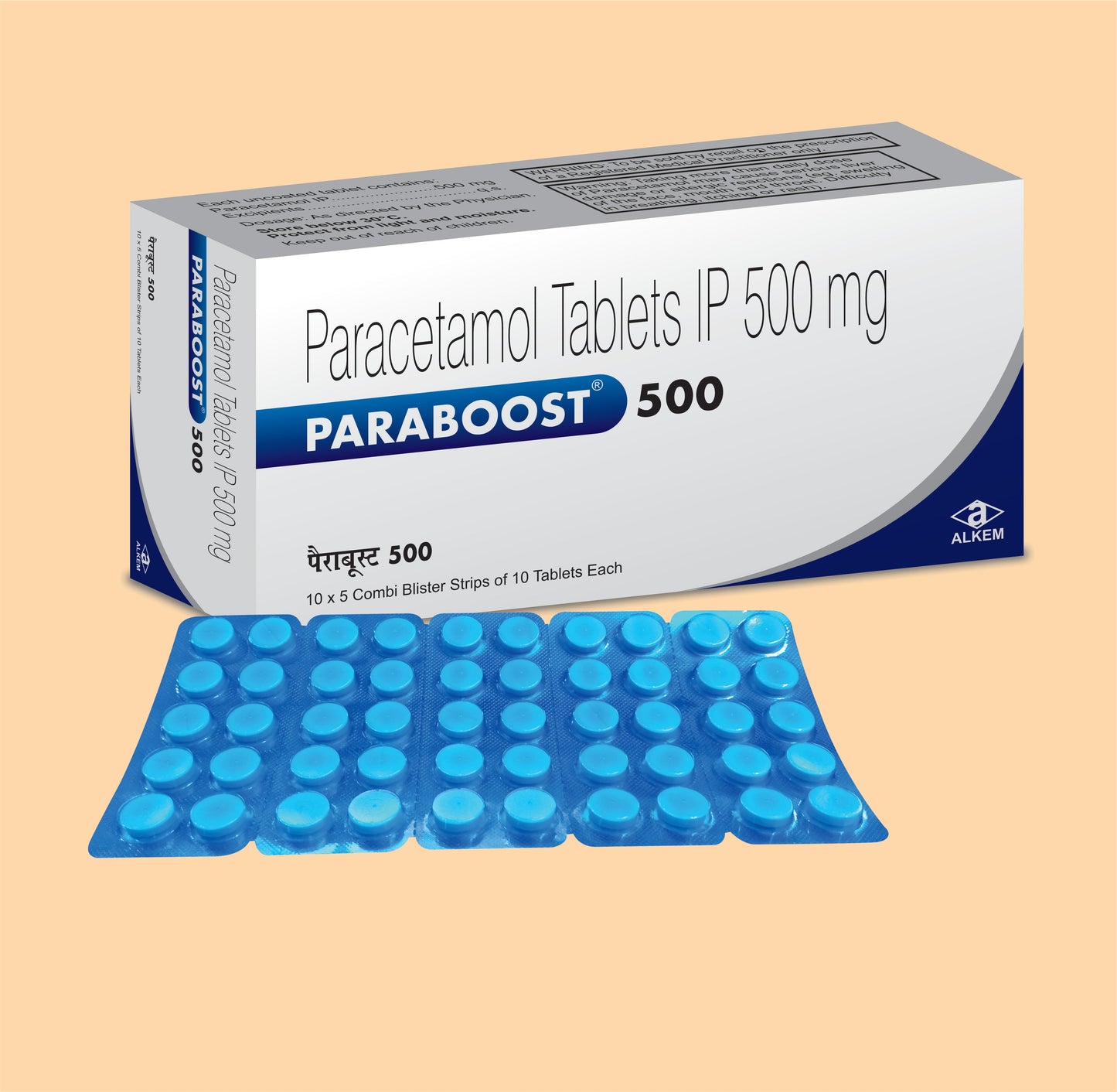 PARABOOST-500 TABLETS (10'S) (10'S  Paracetamol 500 mg by Alkem