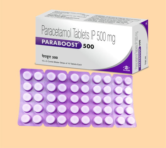 PARABOOST-500 TABLETS (10'S)(PURPLE PVC) (10s  Paracetamol 500 mg by Alkem