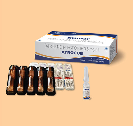 ATROCUB INJECTION (1 ml  Atropine Sulphate 0.6mg by Alkem