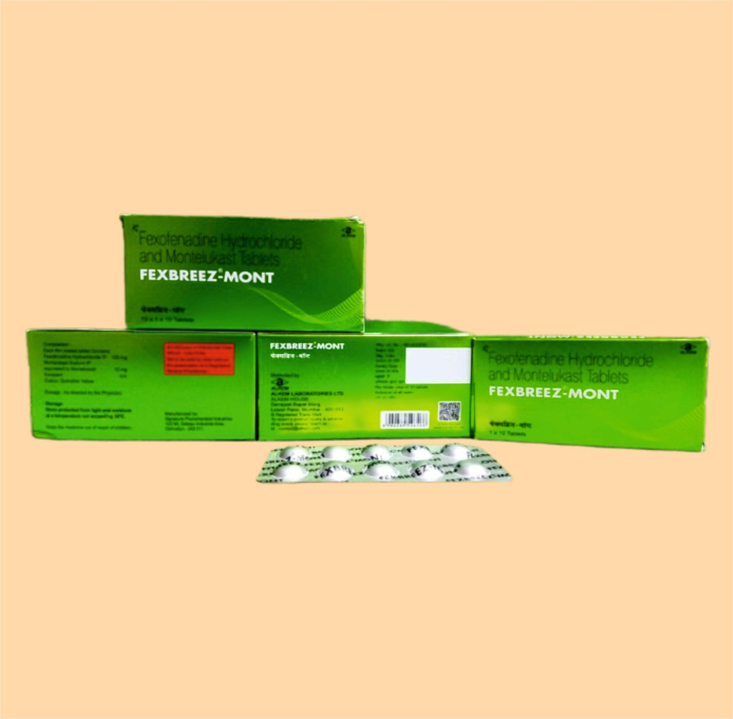 Fexbreez Mont Tablet (10's  Montelukast 10 mg + Fexofenadine 120 mg by Alkem