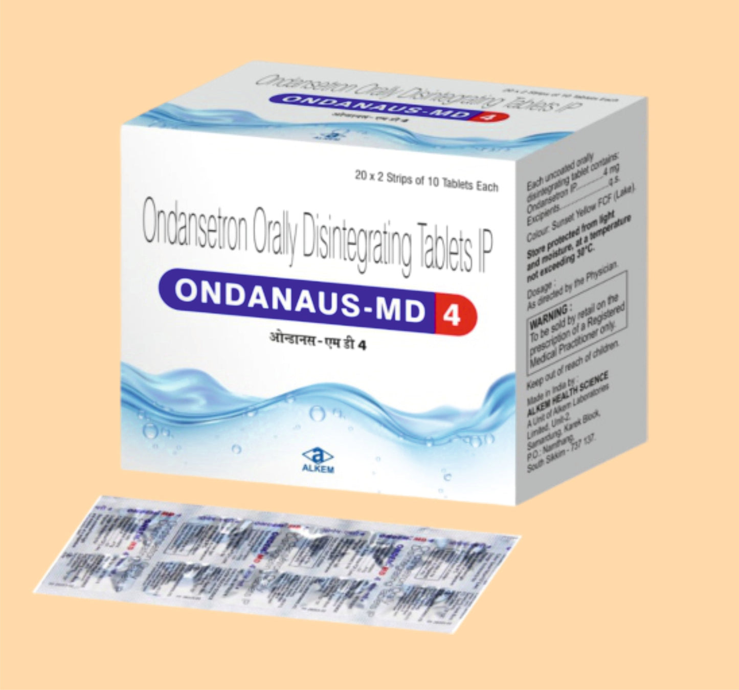 ONDANAUS MD 4 TAB (10s  Ondansetron Hydrochloride 4 mg by Alkem