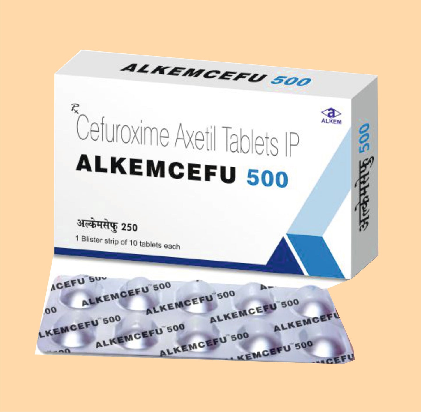 Alkemcefu 500 Tablets (10s  Cefuroxime 500 mg by Alkem