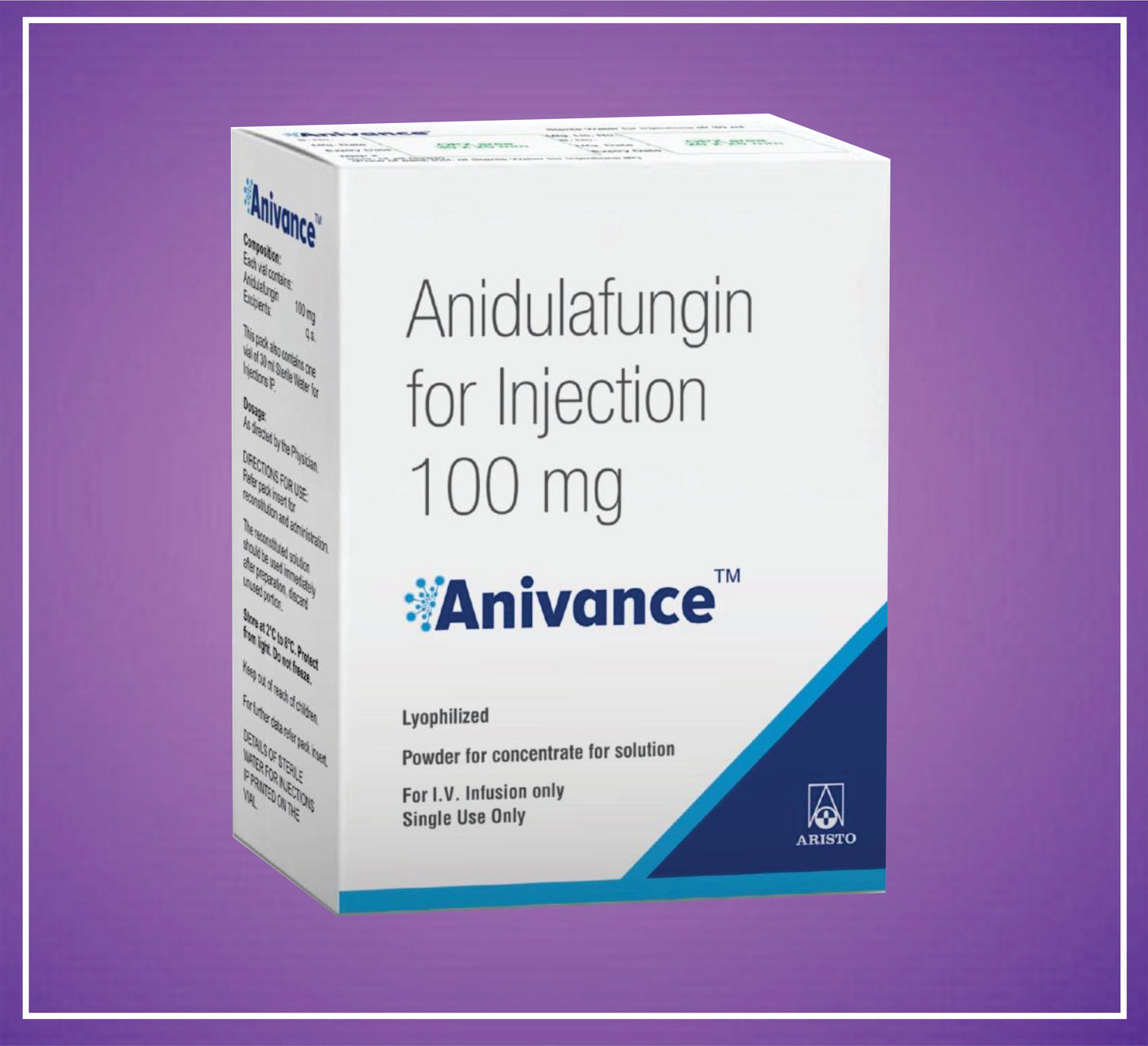 ANIVANCE 100 mg ( Anidulafungin 100 ) by Aristo