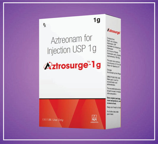 Aztreosurge 1 GM ( Aztreonam injection  ) by Aristo