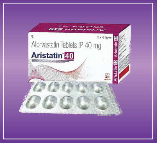 Aristatin 40 Tab (10x10) Atorvastatin 40mg by Aristo