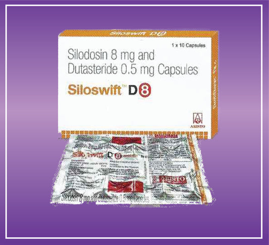 Siloswift 8-D Cap (10x1x10) Silodosin 8mg + Dutasteride 0.5mg by Aristo