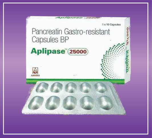 Aplipase 25000 Cap (10x1x10) Pancreatin 300mg by Aristo