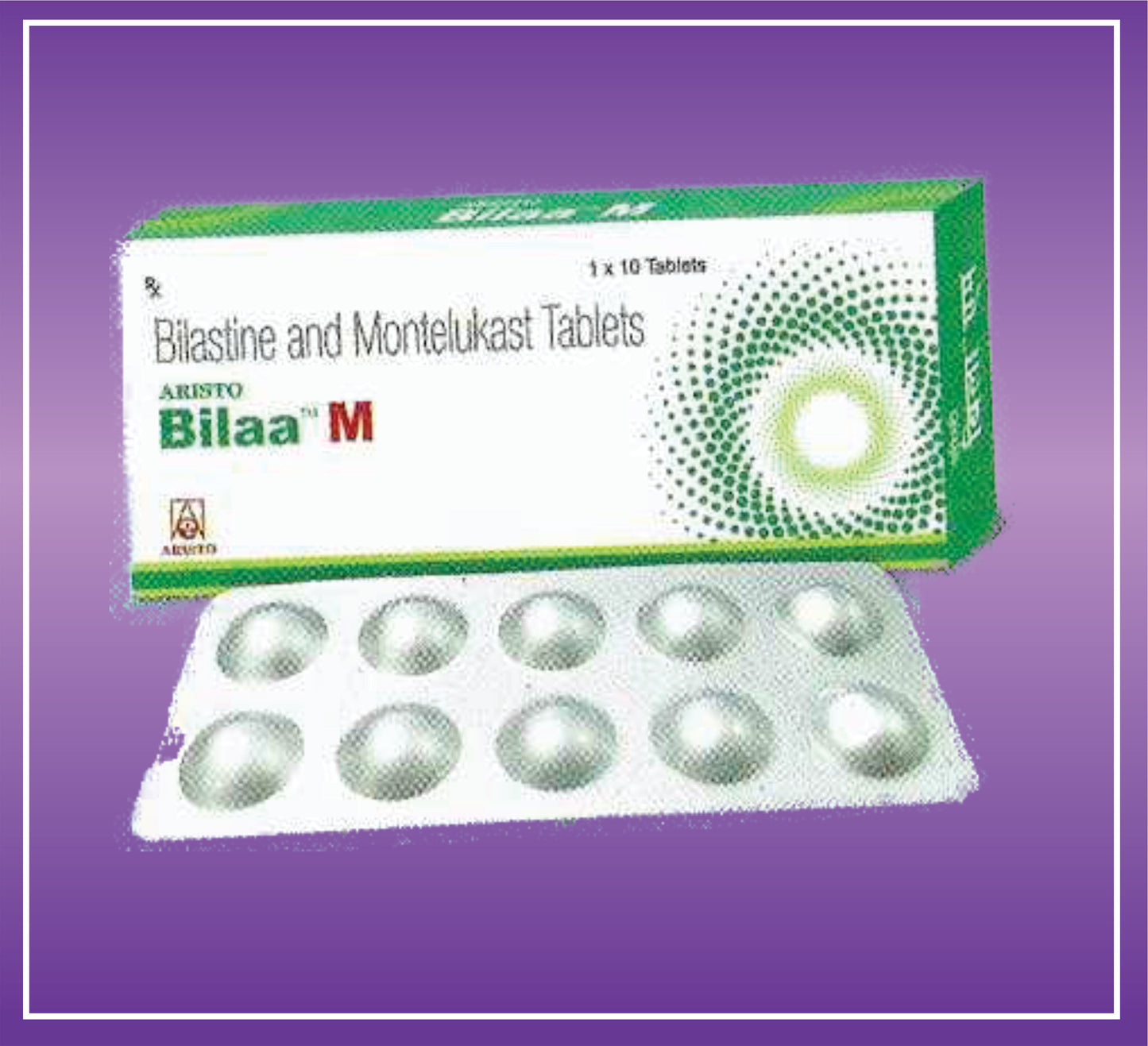 Aristo Bilaa-M Tab (10x1x10) Bilastine 20mg + Montelukast 10mg by Aristo