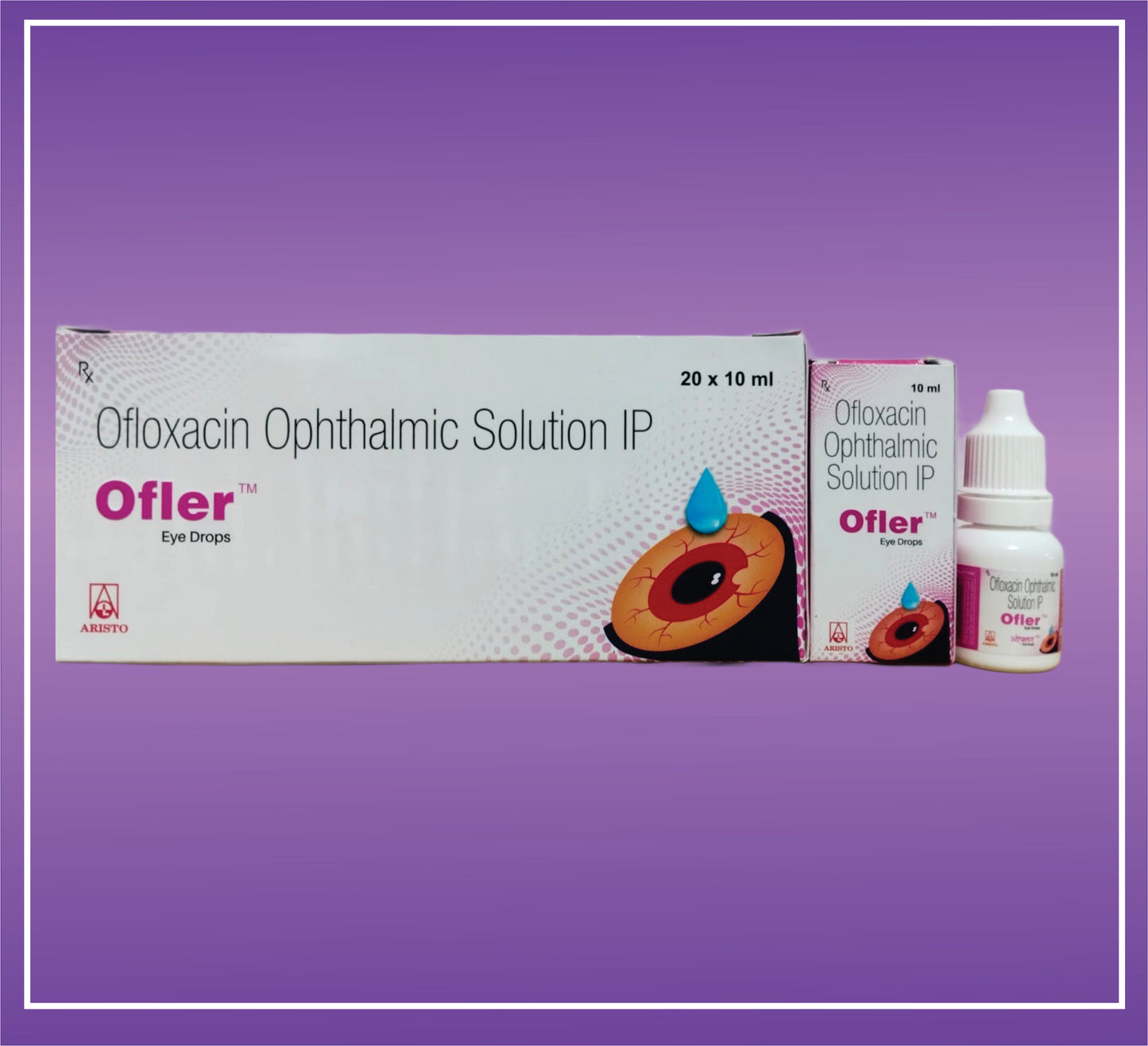Ofler Eye Drop (10ml) Ofloxacin 0.3% w/v + Benzalkonium solution 0.02% w/v by Aristo