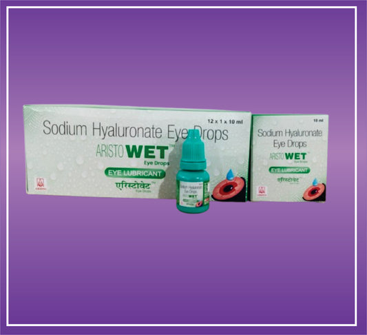 Aristowet Eye Lubricant Drop (10ml) Sodium Hyaluronate 0.1%W/V + Stabilized Oxychloro Complex 0.005% W/V by Aristo