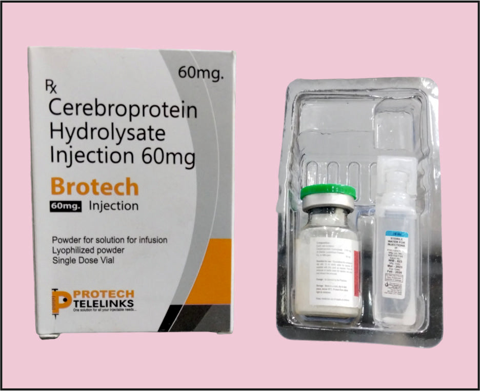 BROTECH-60 VIAL+WFI (بروتين الدماغ المحلل مائيًا (60 ملجم)) من Protech