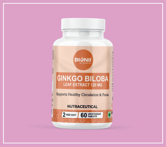 GINKGO BILOBA TABS 60's (Ginkgo Biloba Extract-60 mg) by Bionova