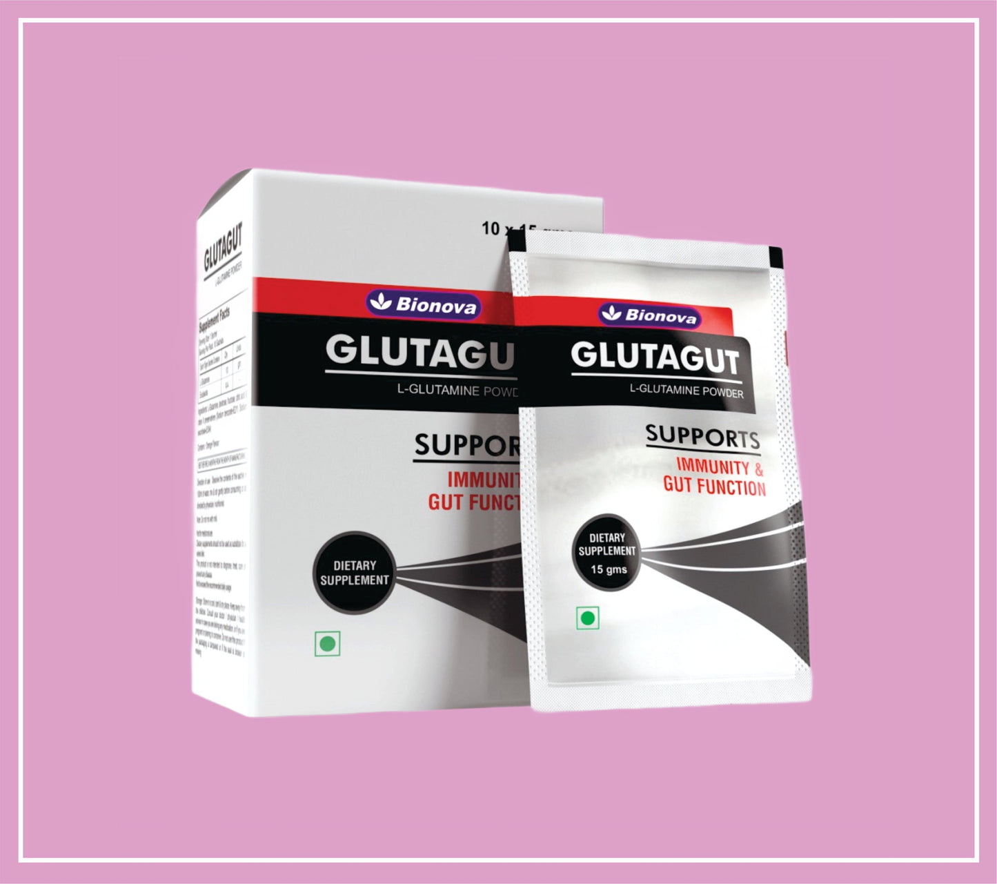 GLUTAGUT SAŞE 10 Saşe X 15g (L-Glutamin-10g (portakal ekşi aromalı)) Bionova tarafından