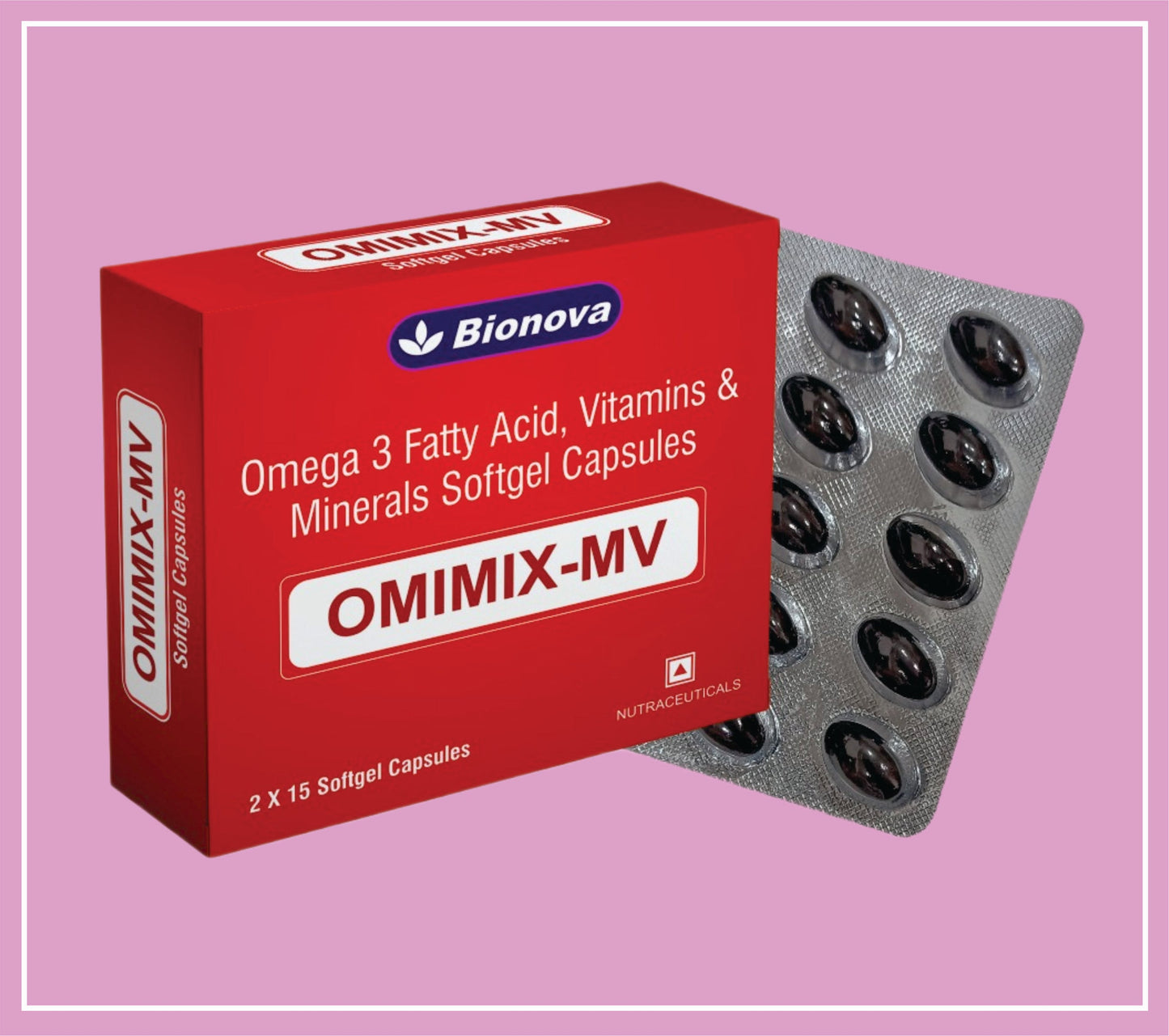 OMIMIX-MV  SOFTGEL 10x1x10's (Omega 3 Fatty Acids, Vitamin & Minerals) by Bionova
