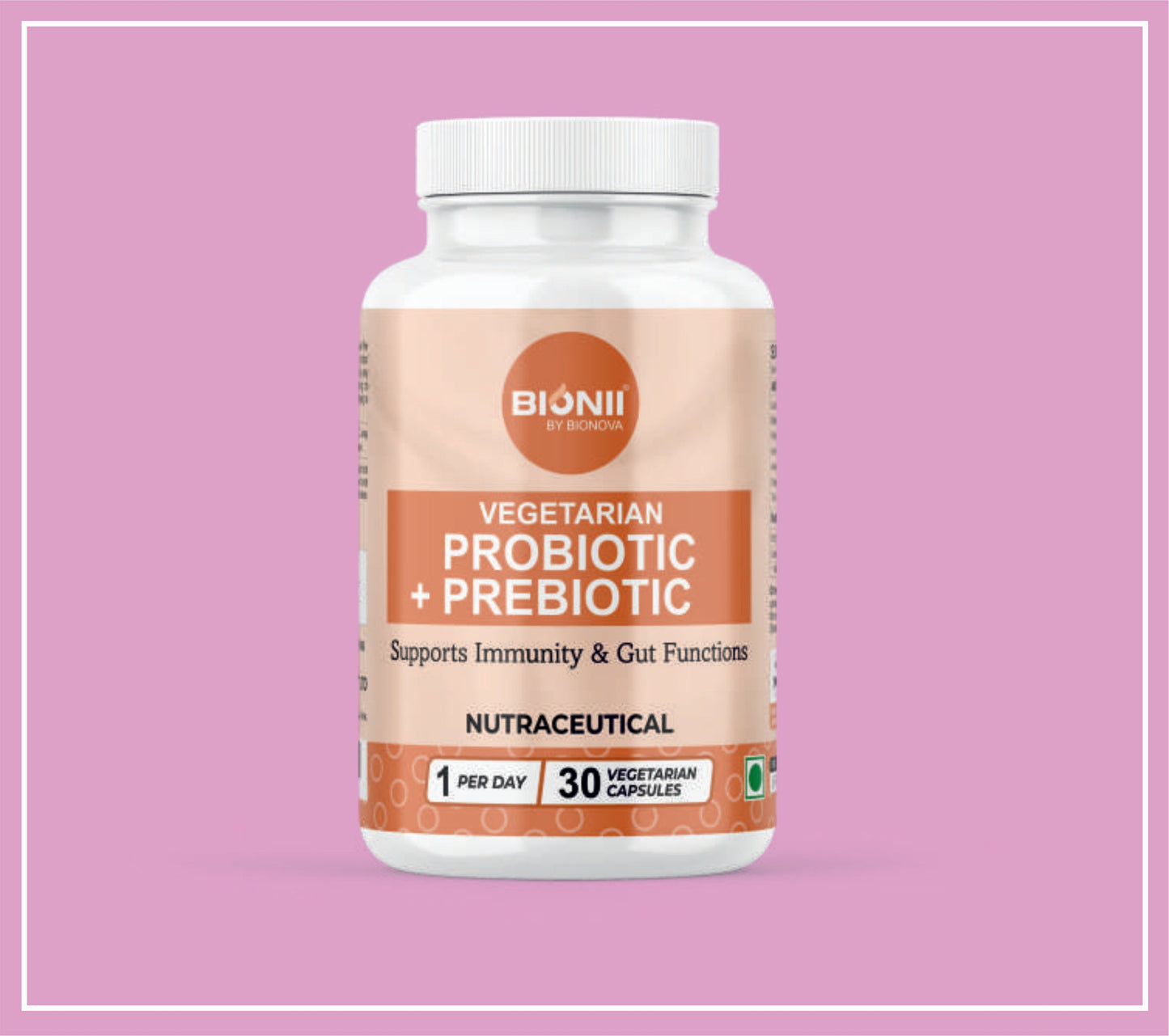VEGETARIAN PREBIOTIC + PROBIOTIC  CAPS 30's   by Bionova