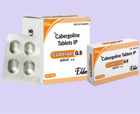 CABERGO 0.50 TABS 4'S ( Cabergoline 0.5mg ) by Elder