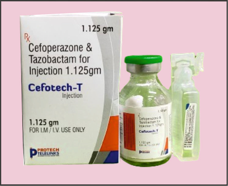 CEFOTECH-T 1.125 VIAL+WFI ( Sefoperazon (1000Mg) + Tazobaktam (125Mg) ) Protech tarafından