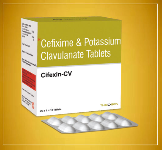 CIFEXIN-CV TAB 10'S ( Cefixime (200Mg) + Potassium Clavulanate (125Mg) ) By Theon