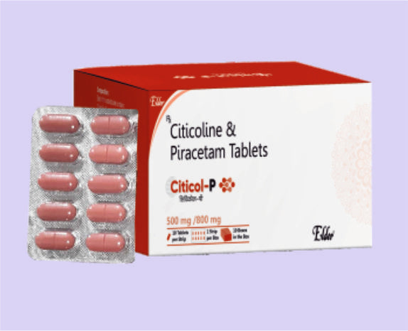 CITICOL P TABLET (500+800MG) 10'LU (Sitikolin 500mg+Pirasetam 800mg) Elder firmasının