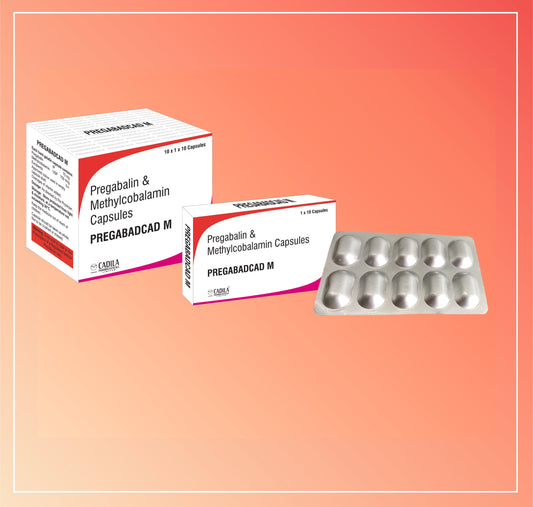 PREGABACAD M CAP 10X10 C (10x1x10 C) Pregabalin 75mg & Methylcobalamin 750mcg Capsules